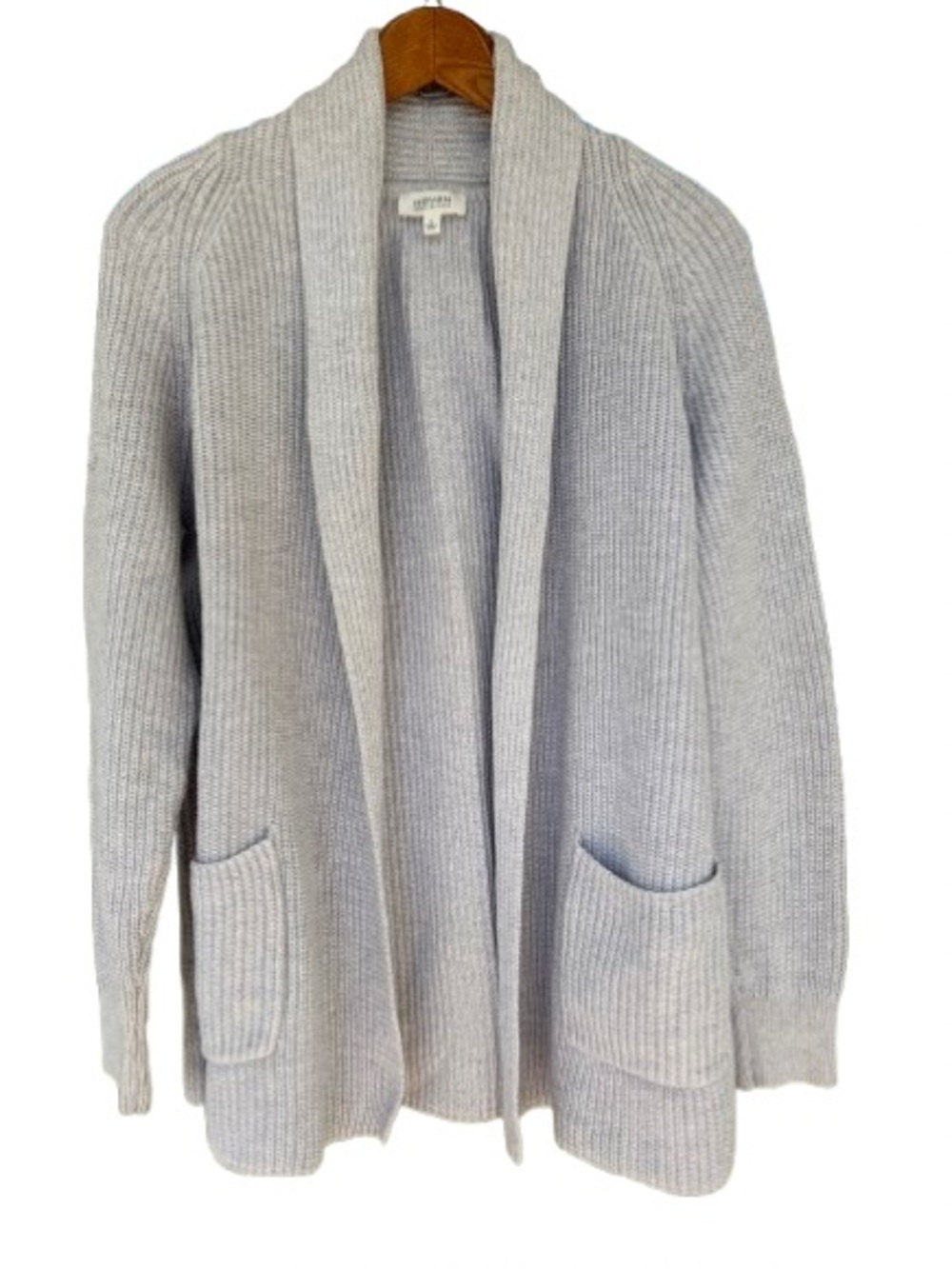 Haven Well Within Women’s Gray Open-Front Shawl Collar Sweater Cardigan Size M